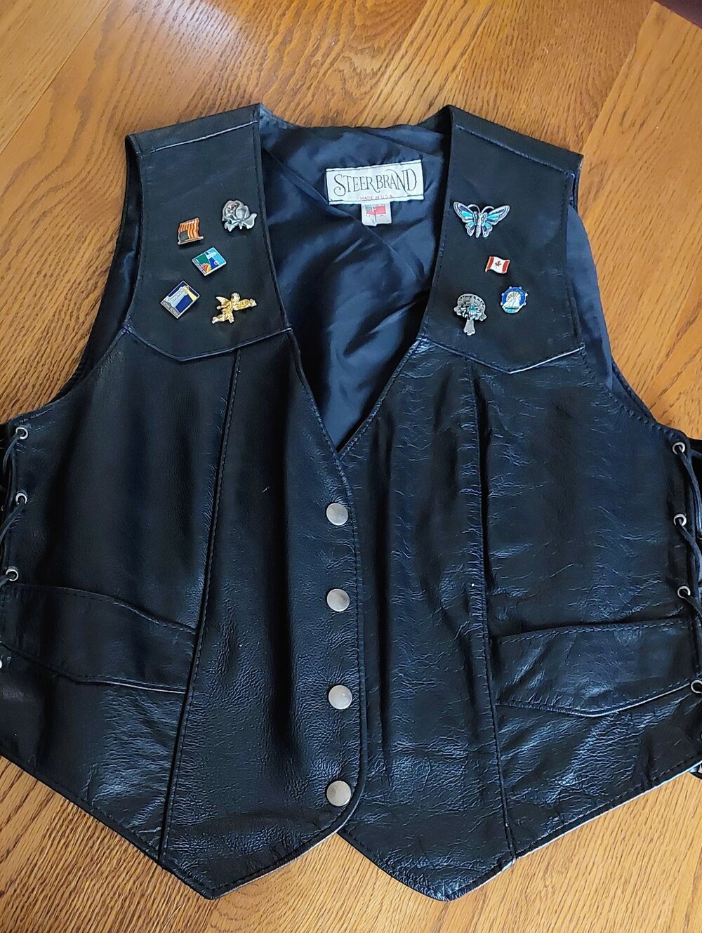 Woman's Black Leather Vest